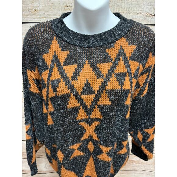 GFC Womens Vintage Sweater Size Small Womens Orange 80's Casual Long Sleeve - Picture 8 of 11